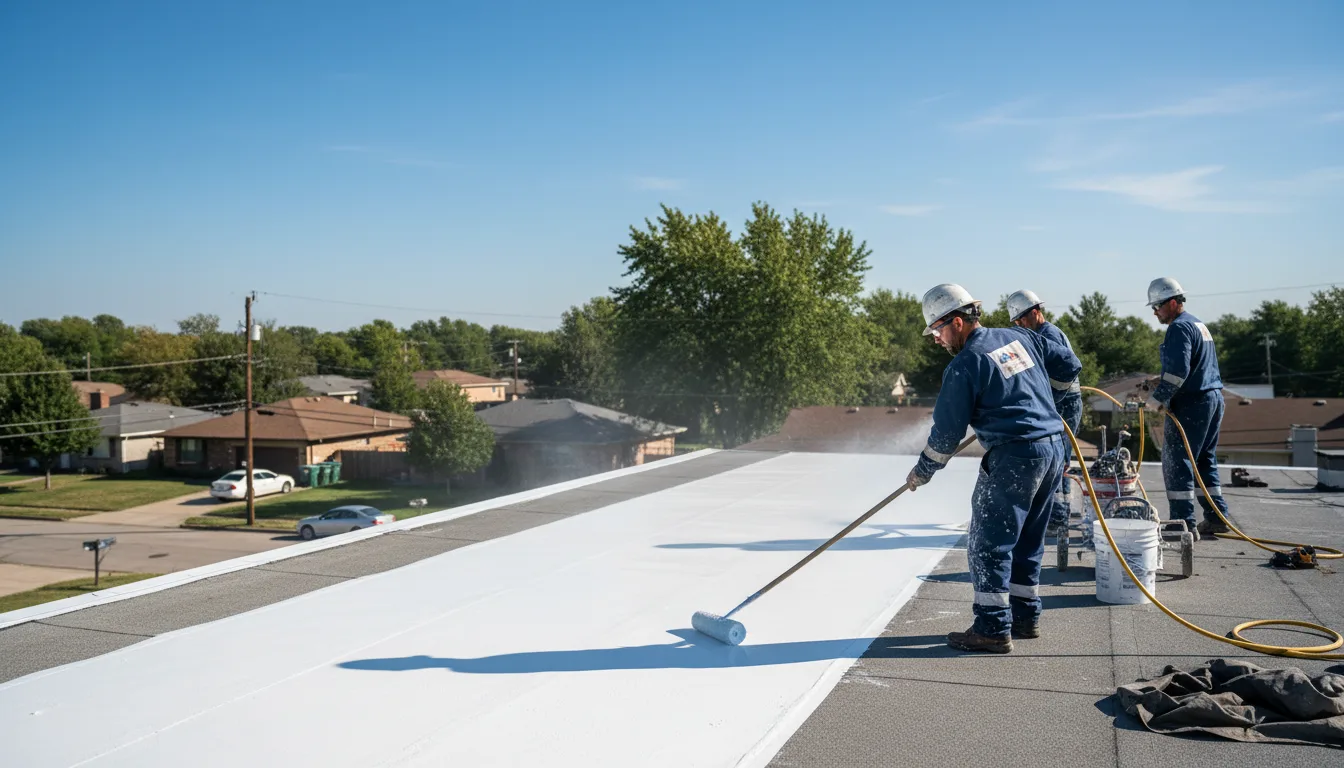 Commercial roof coating in Golden, OK near me